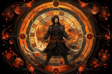 Fototapeta premium A skilled and versatile duelist, mastering multiple forms of martial combat. - Generative AI