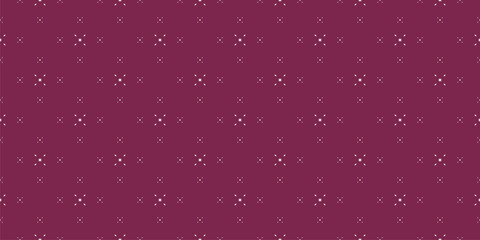 Subtle vector minimalist pattern with tiny diamond shapes, small stars. Delicate seamless texture in burgundy color. Minimal geometric background. Repeating geo design for decor, print, wallpaper