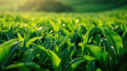 Fototapeta premium Free download high quality images of green leaves in agricultural fields