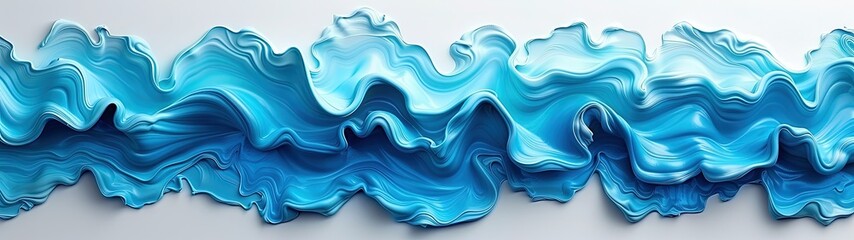 Dynamic abstract background of blue oil paint strokes, can be utilized for printed materials such as brochures, flyers, and business cards.