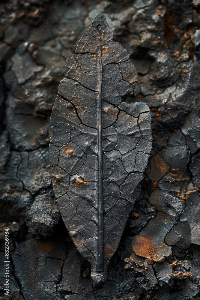Aufkleber Macro view of a birthmark shaped like an arrow, pointing distinctly with crisp lines,