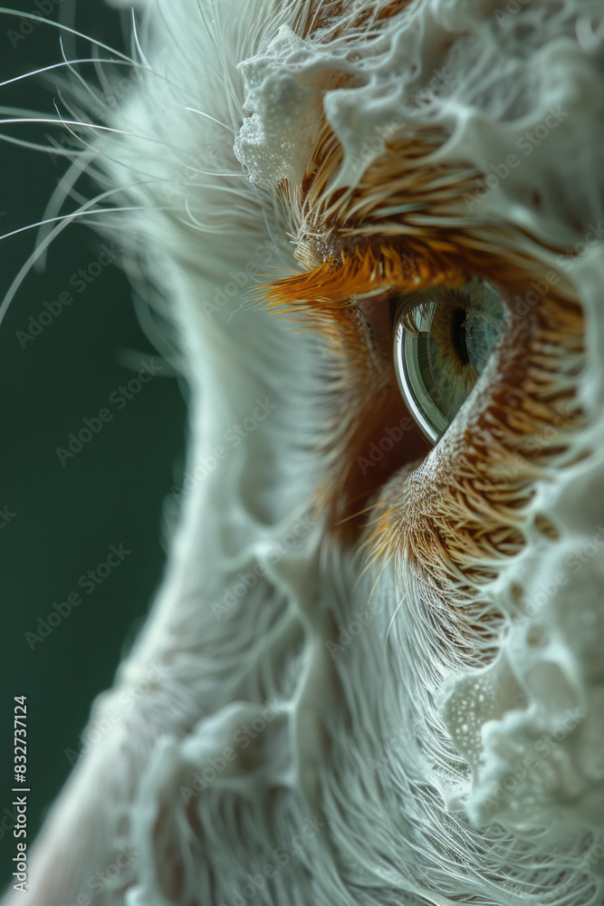 Fototapete macro image of a birthmark resembling a cloud, with soft, rounded edges and shading,