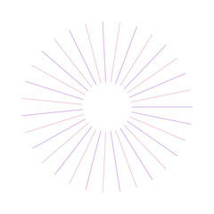 Fototapeta premium An abstract isolated retro boho sunburst shape design element.