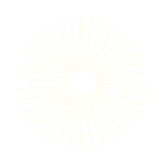 Obraz premium An abstract isolated retro boho sunburst shape design element.