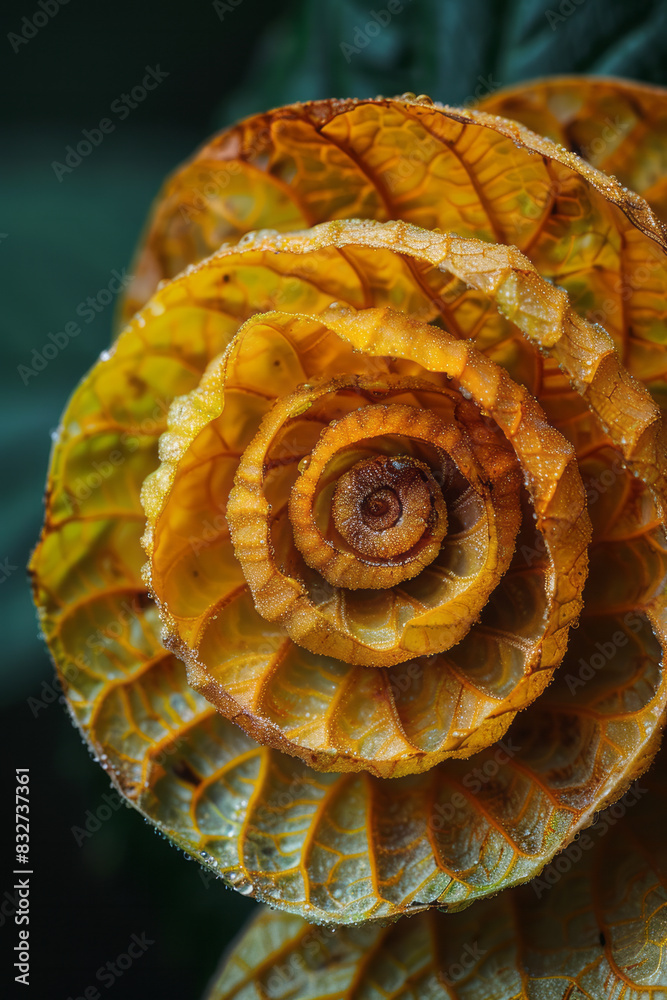 Poster Detailed image of a birthmark that forms a spiral, with a focus on the smooth transition of color,