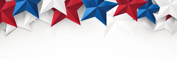 4th of July, Independence Day banner, Stars, AI Generated, copy space