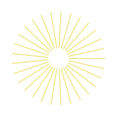 Obraz premium An abstract isolated retro boho sunburst shape design element.