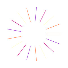  An abstract isolated retro boho sunburst shape design element.