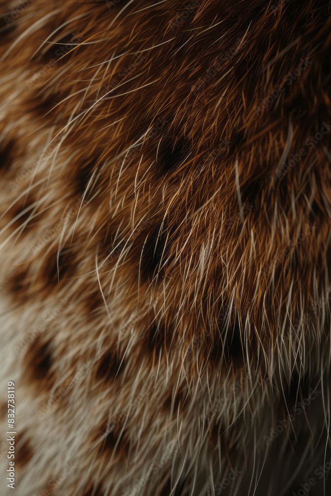 Poster macro view of a mole on the lower back, with the skinâ€™s natural gradient and small freckles,