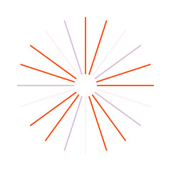  An abstract isolated retro boho sunburst shape design element.