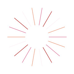 Obraz premium An abstract isolated retro boho sunburst shape design element.