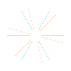 Obraz premium An abstract isolated retro boho sunburst shape design element.