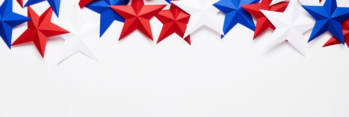 4th of July, Independence Day banner, Stars, AI Generated, copy space