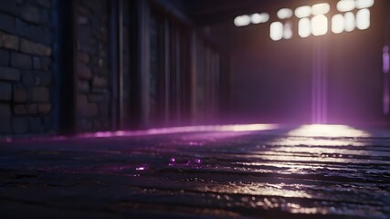 How about "Amethyst Luminescence: A 3D Render of Purple Rays"?



