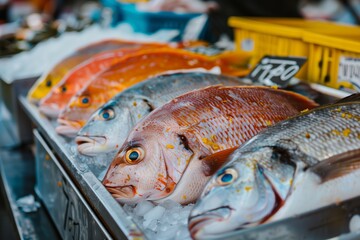Fresh Fish Selling in Small Shop – Close-Up View