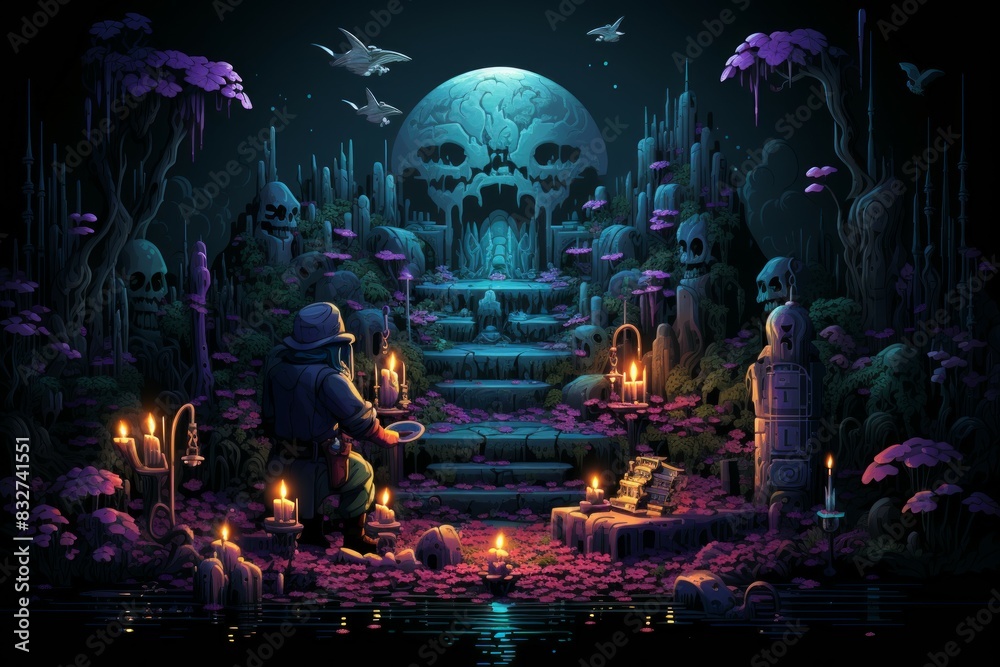 Wall mural a master of enchantments and magical artifacts, imbuing objects with extraordinary powers. - generat