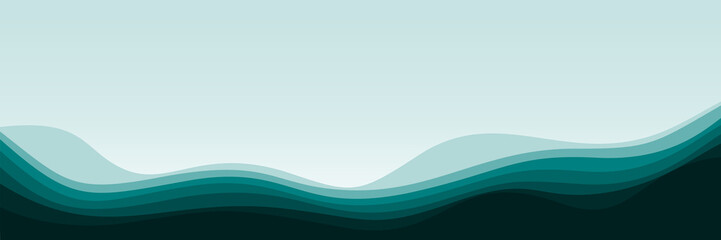 gradient flowing wave pattern minimalist vector illustration good for web banner, ads banner, booklet, wallpaper, background template, and advertising	