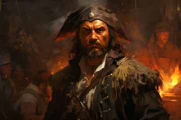A legendary and feared pirate captain, commanding a crew of cutthroats and plundering the high seas. - Generative AI