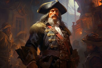 A legendary and feared pirate captain, commanding a crew of cutthroats and plundering the high seas. - Generative AI