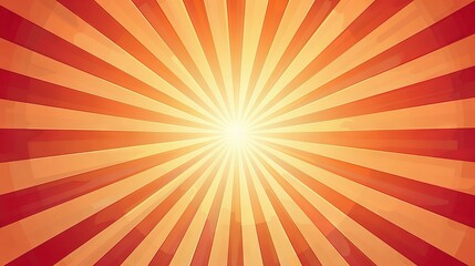   A red and yellow striped background with a sunburst centered in the middle of the image