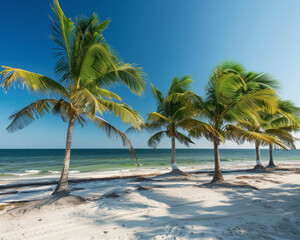 Obraz premium Palm trees in summer 