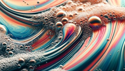 Close Up View of Liquid Painting