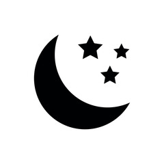 moon sign symbol vector icon