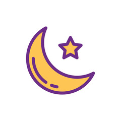 moon sign symbol vector icon