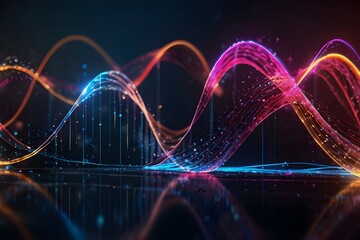 Abstract Color Symphony: Vibrant Layers Background, AI-generated image of amazing abstract layers background. Harmonious Layers Background.