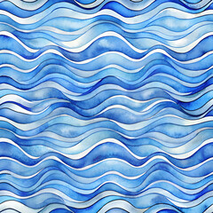 Watercolor Pink Abstract Waves Seamless Pattern - Subtle and Artistic Design for Creative Projects and Decor