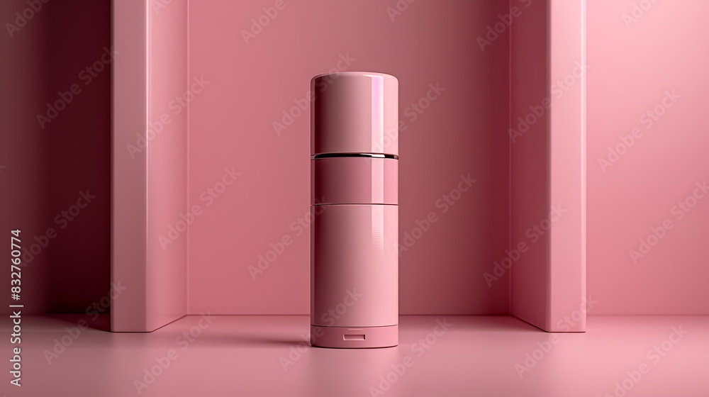 Canvas Prints blush stick mockup displayed attractively with its packaging against a white isolated background