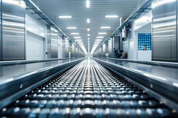 Obraz premium Conveyor belt inside a building