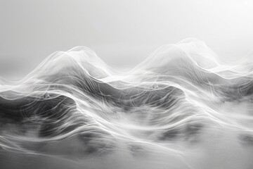 Vintage image of monochrome mountain