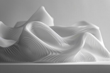 White sculpture placed on table