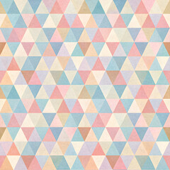 Geometric Pastel Triangles Seamless Pattern - Soft Design for Backgrounds, Textiles, and Digital Art