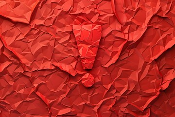 Red paper with object