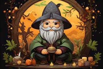 A wise and venerable sage, possessing profound knowledge of history and arcane arts. - Generative AI