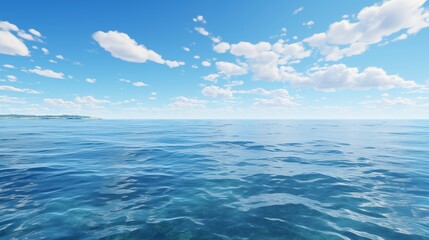 Fototapeta premium A breathtaking and peaceful view of a vast ocean under a clear blue sky
