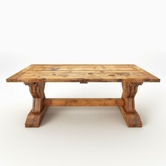 Detailed shot of a table on a white background. Contemporary design in high resolution.