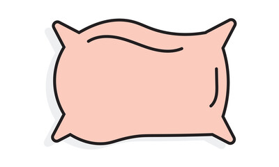Pillow icon vector for web and mobile app. Pillow sign and symbol. Comfortable fluffy pillow