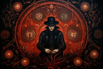 Fototapeta premium A cunning and observant detective, solving mysteries and uncovering hidden truths. - Generative AI