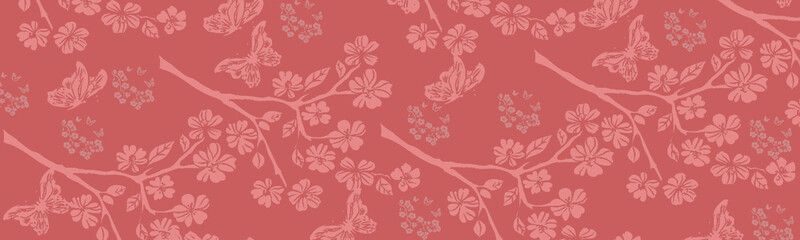 Pink leaves abstract background. Colorful grains. Wallpaper light backdrop. Colorful mockup for website, web for designers. Network concept. Interior design, tropical leaf foliage nature. Holidays	