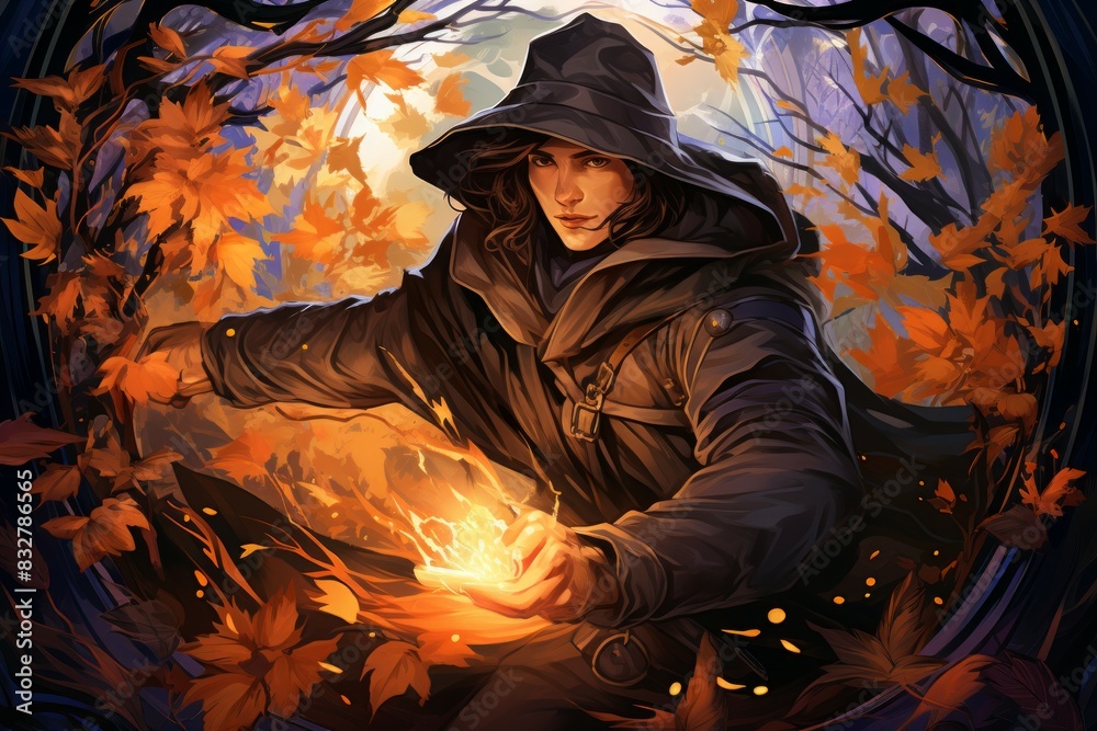 Canvas Prints a skilled and versatile ranger, tracking prey and surviving in the wilderness. - generative ai
