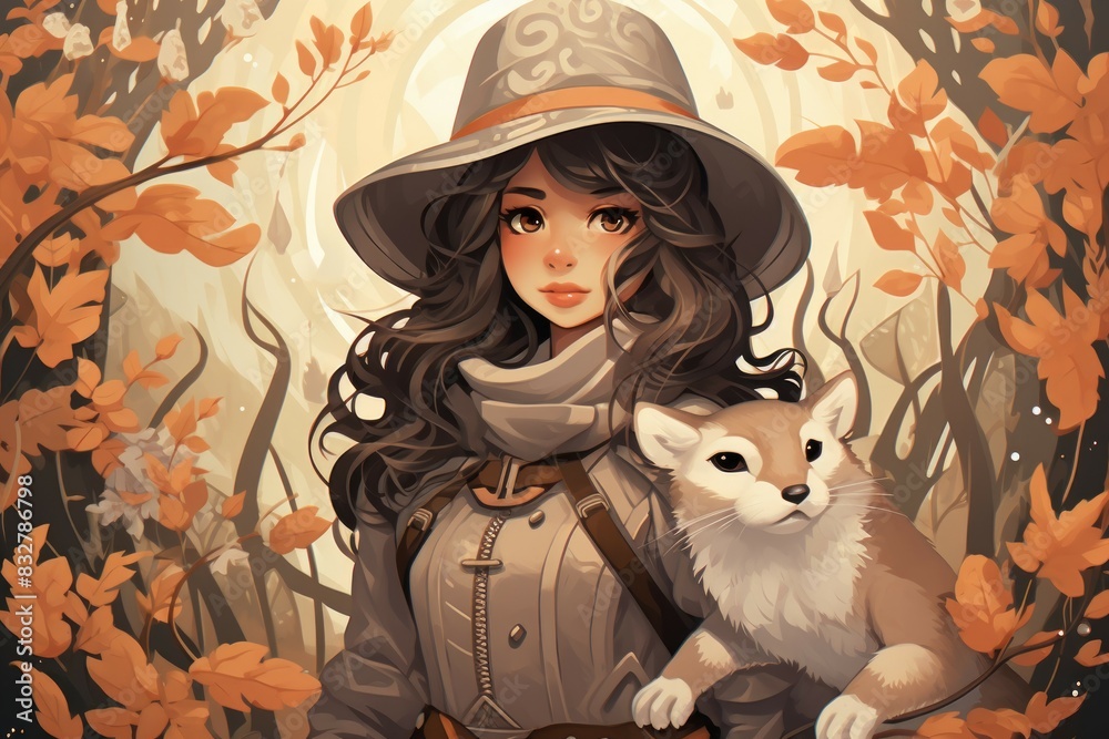 Canvas Prints a skilled and versatile ranger, tracking prey and surviving in the wilderness. - generative ai