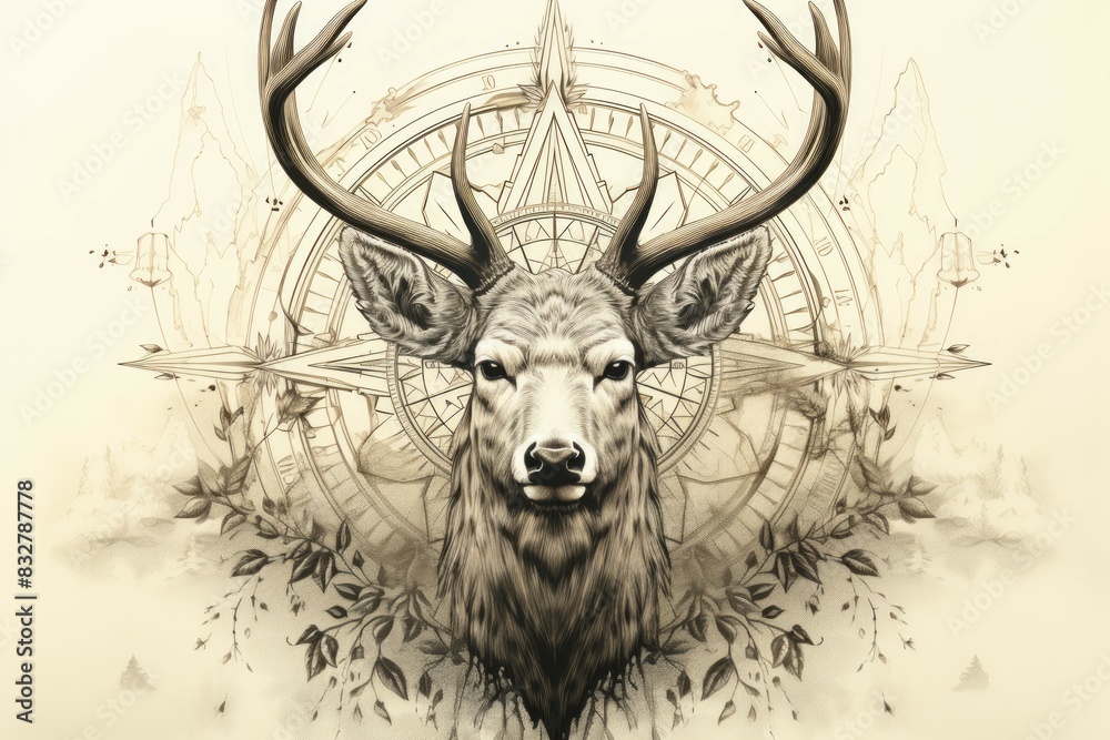 Canvas Prints a skilled and versatile ranger, tracking prey and surviving in the wilderness. - generative ai