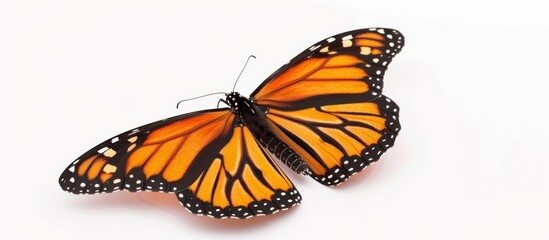 Obraz premium Beautiful monarch butterfly isolated.