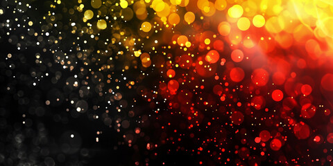 Black, red and yellow gradient particles