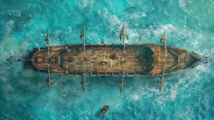Sea Ship Battlemap DnD,RPG Map for Dungeons and Dragons, Sea,game background