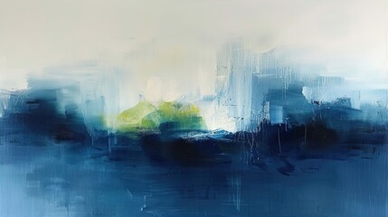 Fototapeta premium Modern layered blue hues with contrasting white for an artistic background