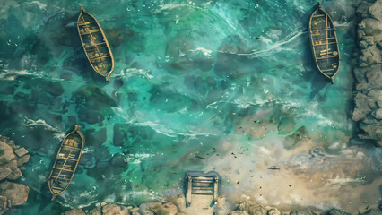 Sea Ship Battlemap DnD,RPG Map for Dungeons and Dragons, Sea